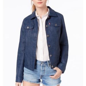 Levi's Jacket faux leather jean jacket look